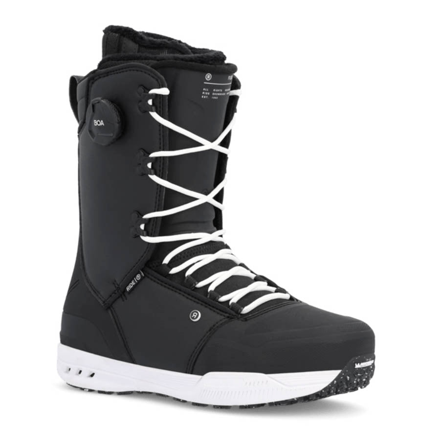 ride boots snowboard 2024 Anchor Men's Traditional Lacing, Medium Flex The injected TPU Toe Cap reduces boot profile and increases durability Ride Fuse Snowboard Boots -