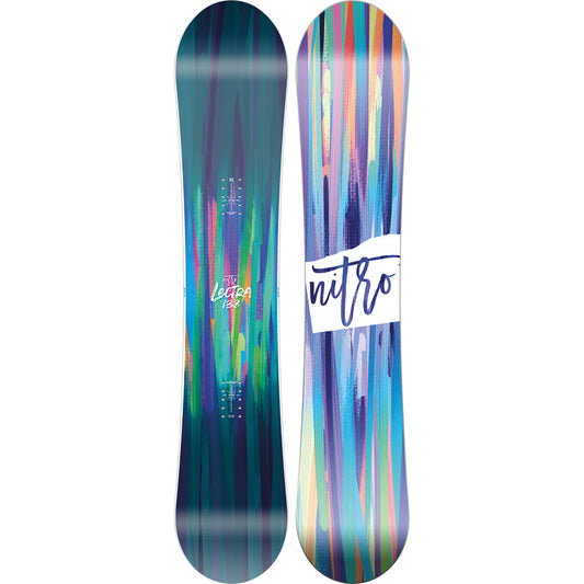 Nitro Lectra Brush Womens Snowboard / Cosmic Womens Snowboard Bindings Package 2024