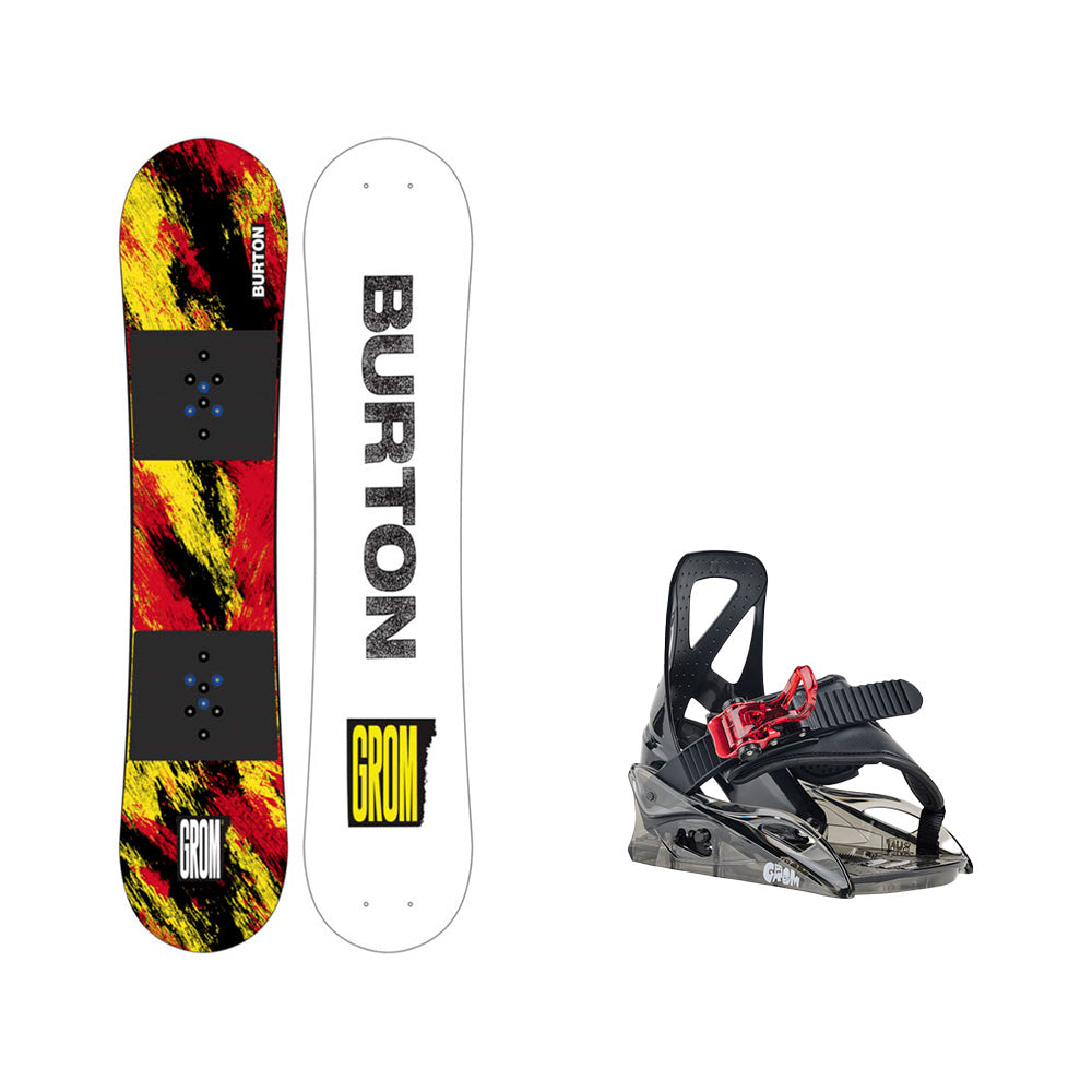 Burton Grom Snowboard 2025 - Ketchup / Burton Grom Kids Binding 2025