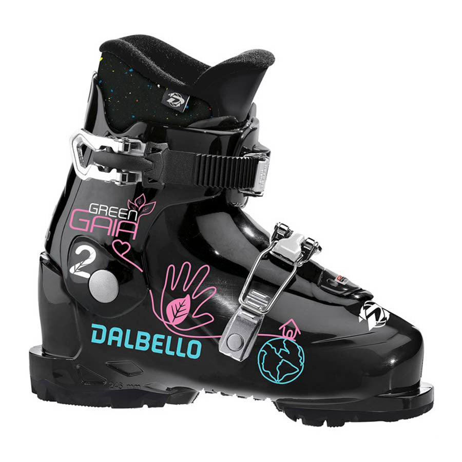 Dalbello Sports Green Gaia 2.0 GW Kids Ski Boots 22-23 - BLAC